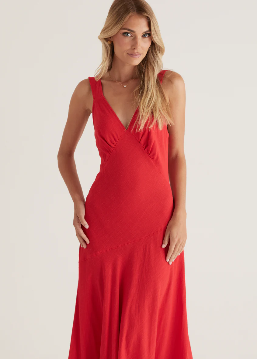 Orabelle Maxi Dress - Red - Honorern