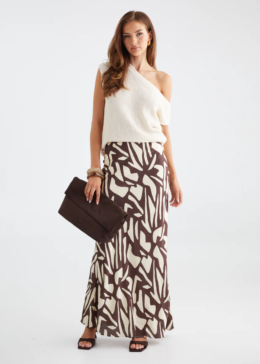 Vance Maxi Skirt - Choc Vanilla - Honorern
