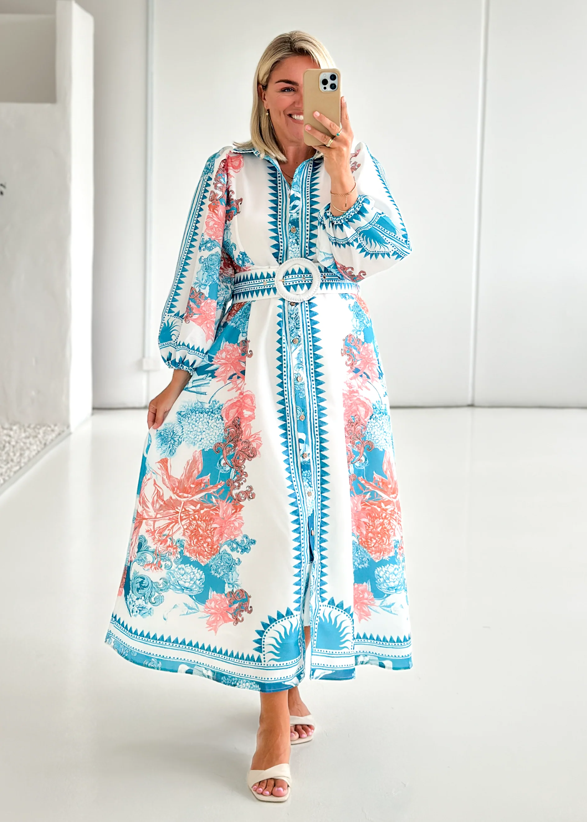 Marabelle Maxi Dress - Coral Sea - Honorern