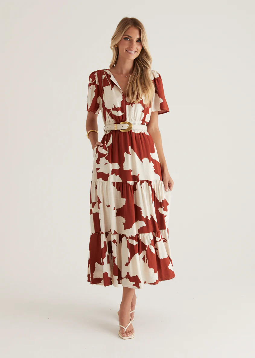 Katherine Maxi Dress - Auburn Floral - Honorern