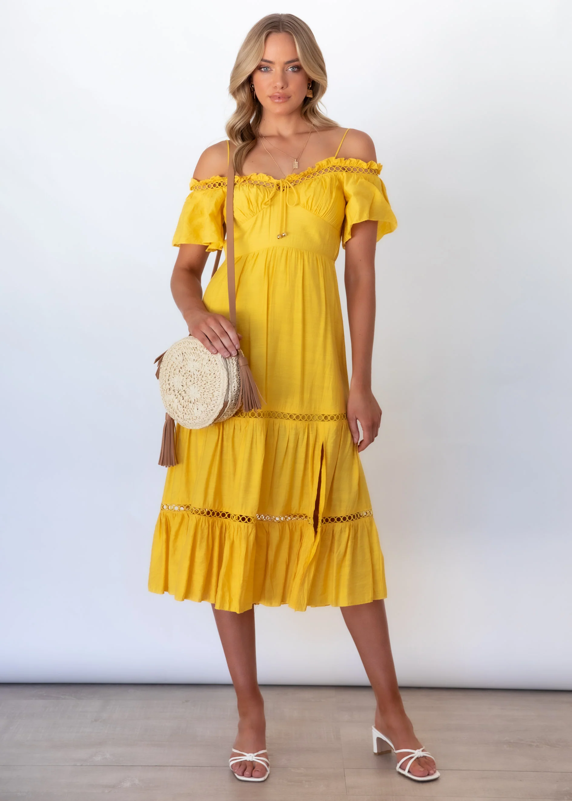 Fools Love Midi Dress - Sunshine - Honorern