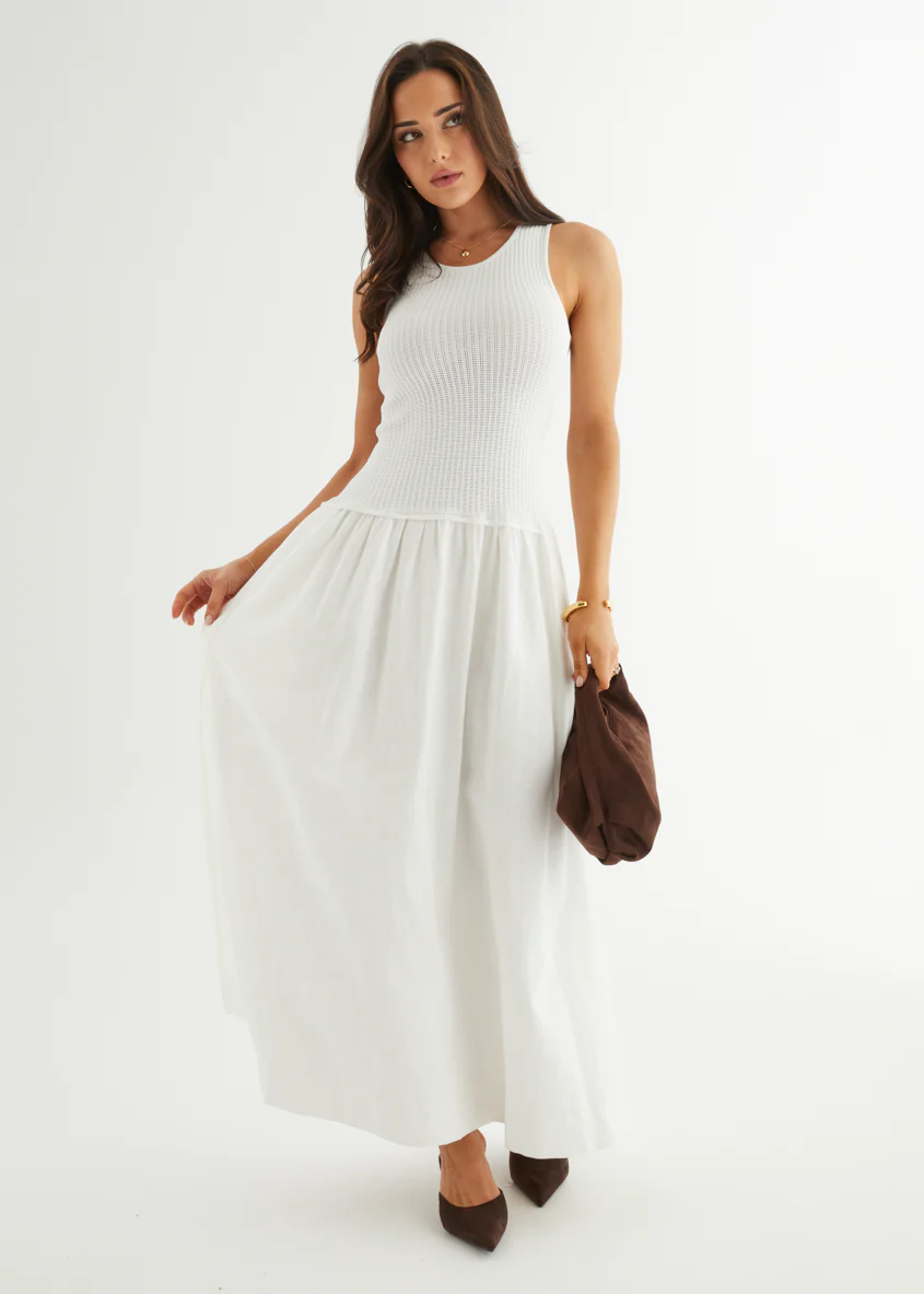 Martine Maxi Dress - Off White - Honorern