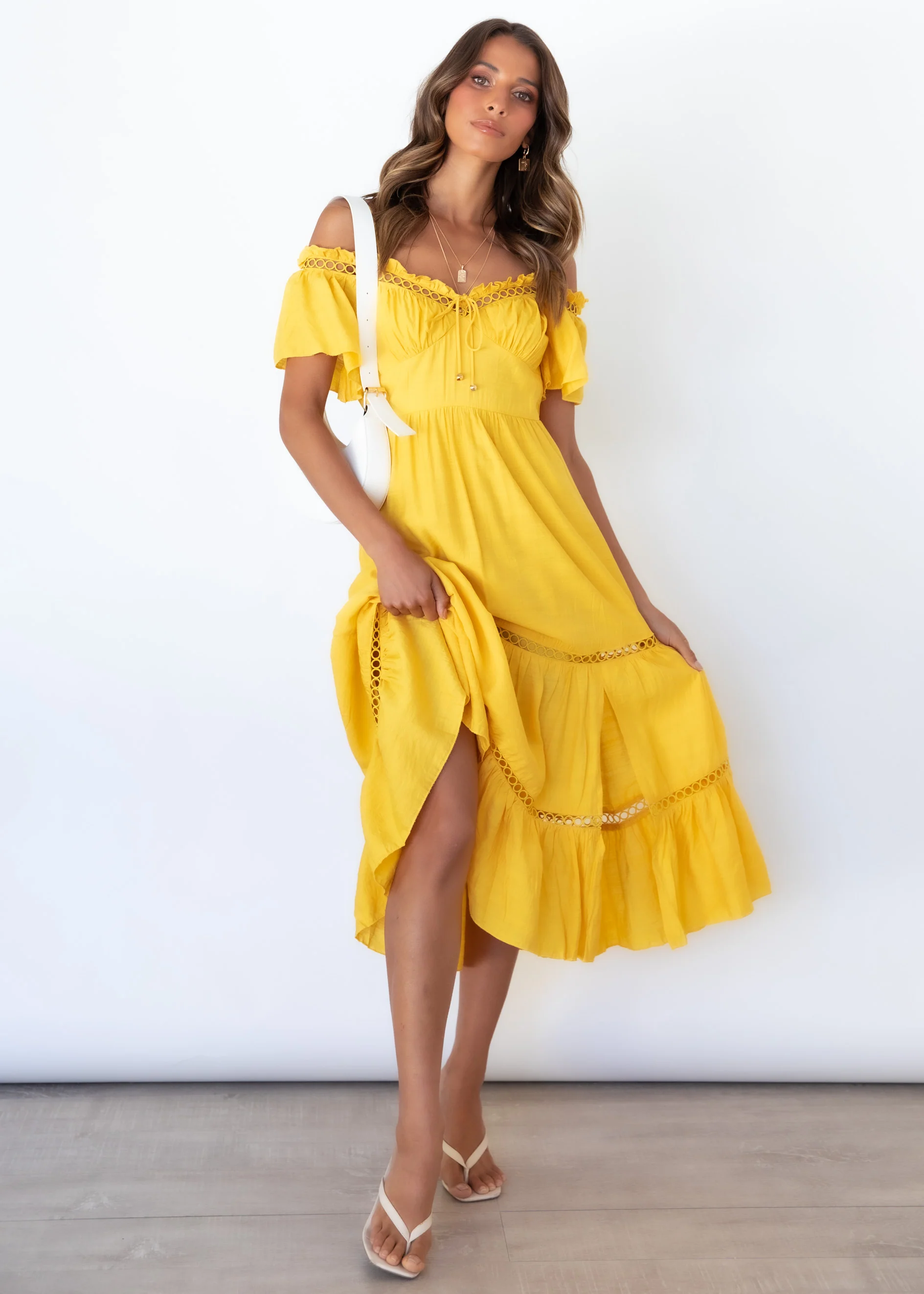 Fools Love Midi Dress - Sunshine - Honorern
