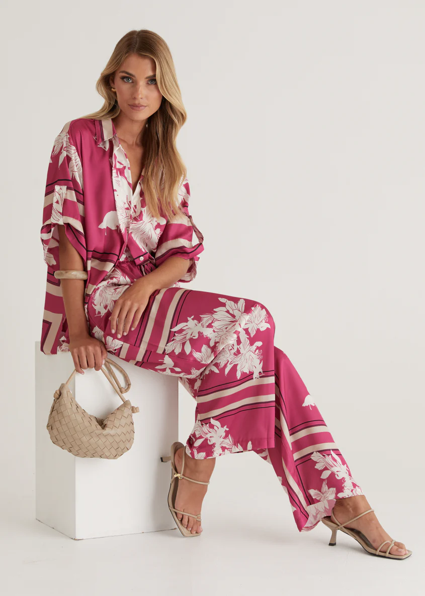 Kaycie Shirt - Magenta Floral - Honorern