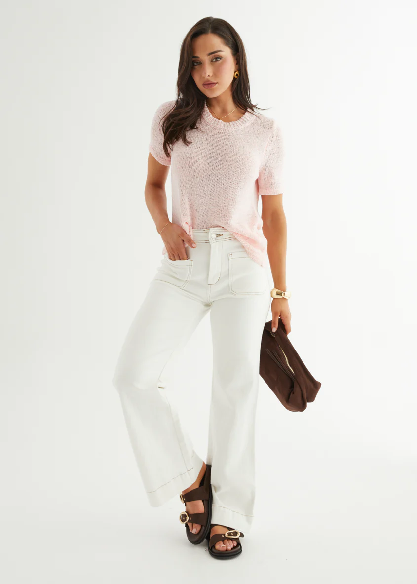 Halle Knit Top - Blush - Honorern