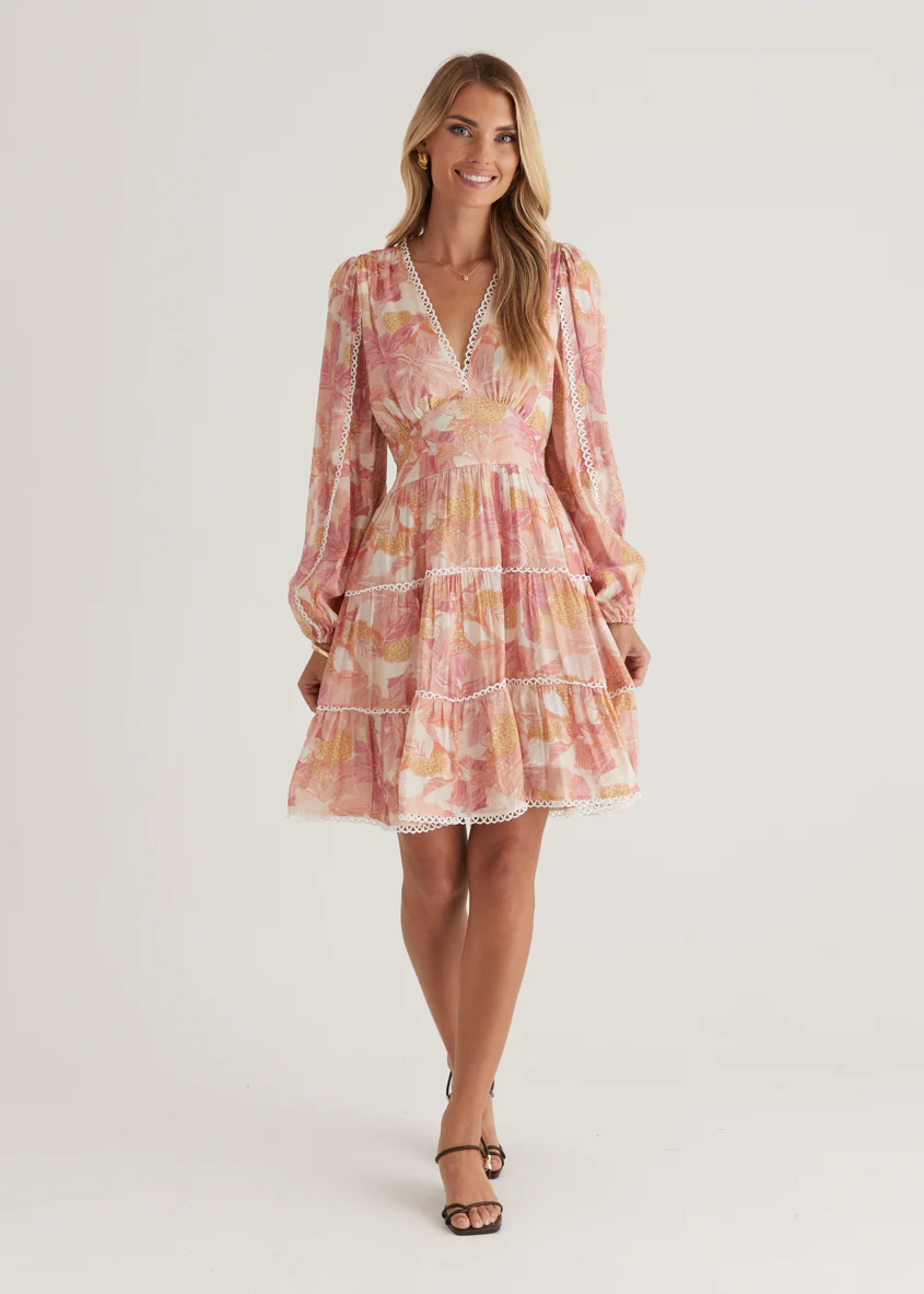 Palomar Dress - Blush Floral - Honorern