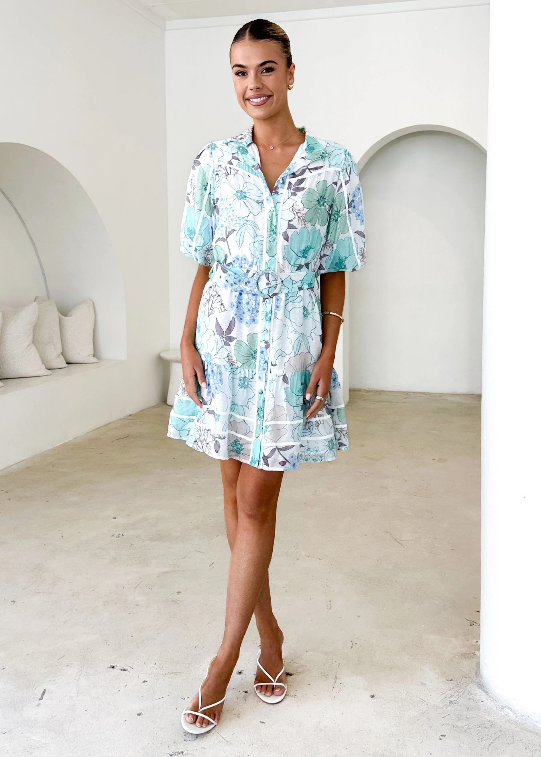 Richelle Dress - Blue Floral - Honorern