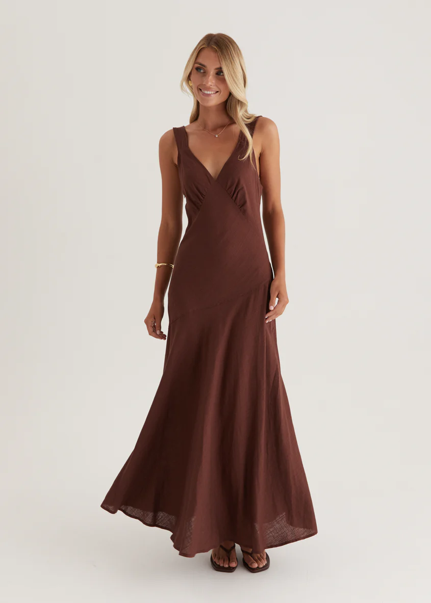 Orabelle Maxi Dress - Chocolate - Honorern