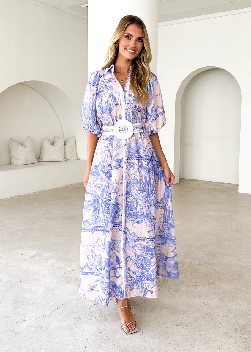 Jolene Maxi Dress - Porcelain - Honorern