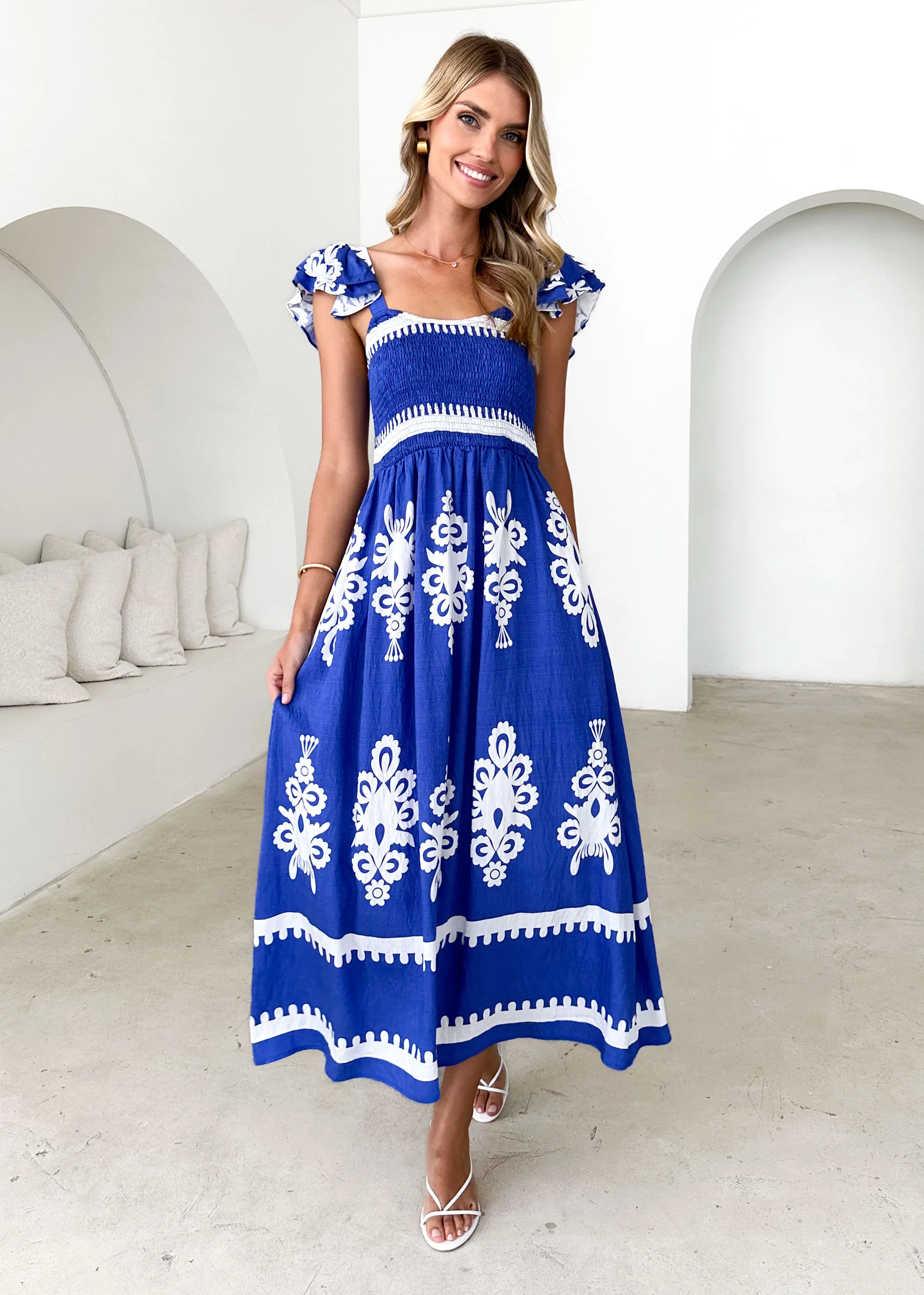 Outlaw Maxi Dress - Cobalt - Honorern