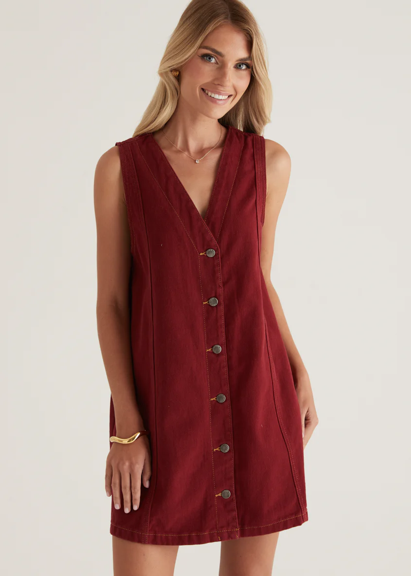 Halluna Dress - Wine - Honorern