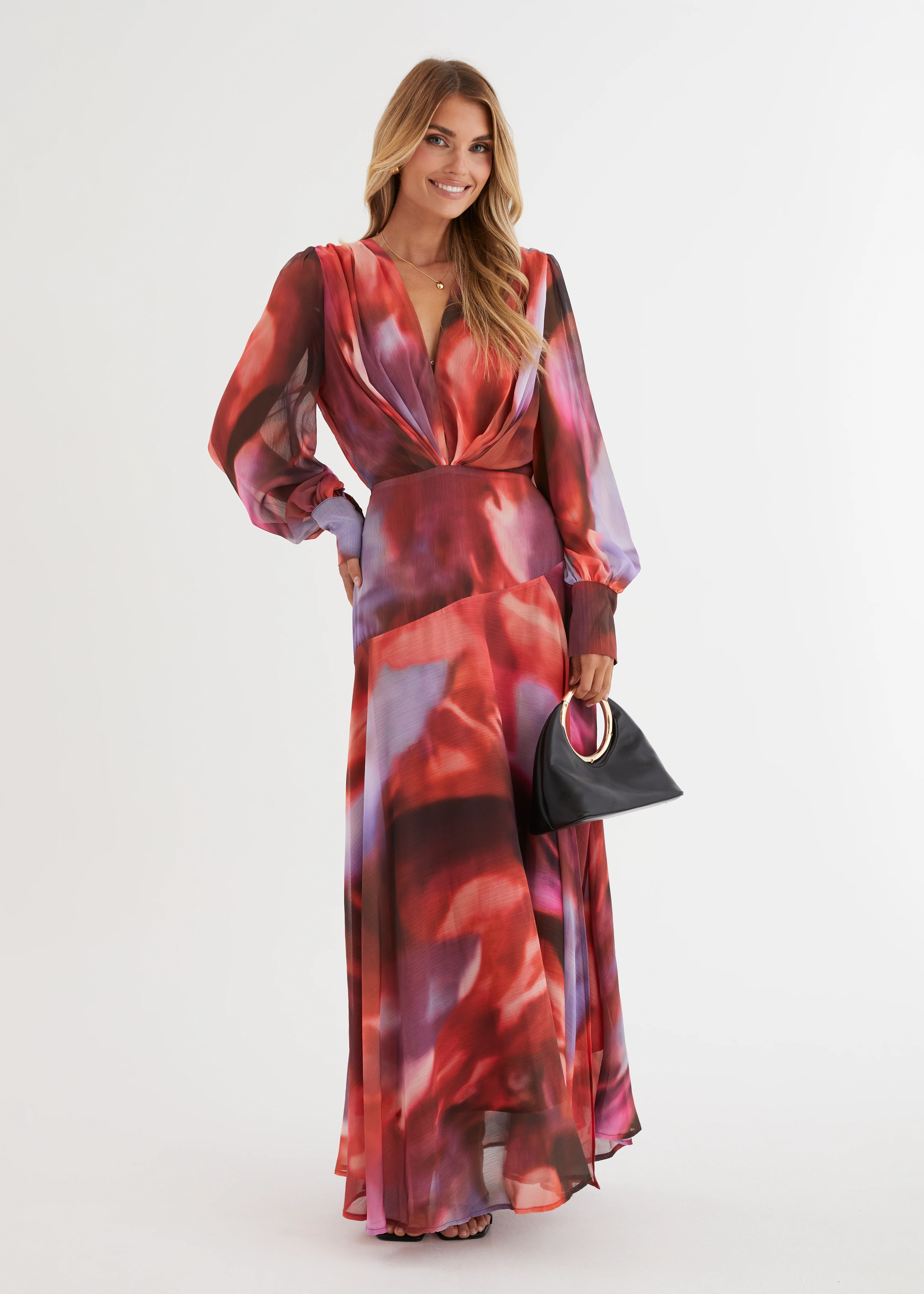 Frida Maxi Dress - Berry Splash - Honorern