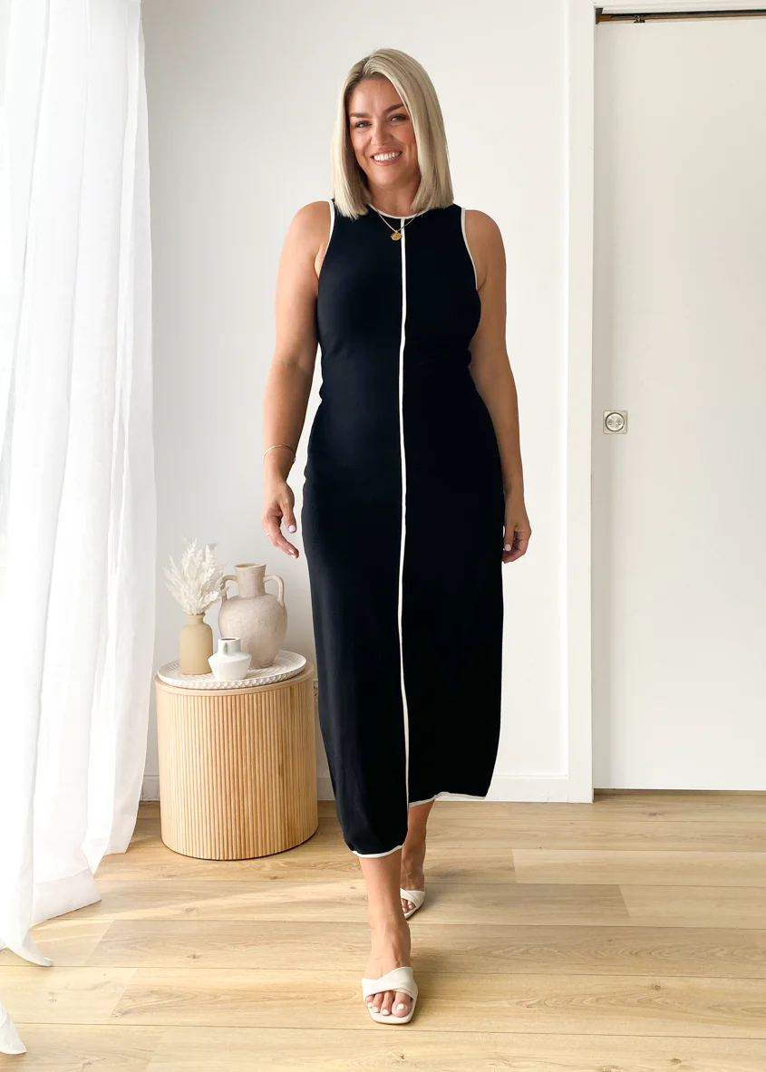 Cedar Maxi Dress - Black - Honorern