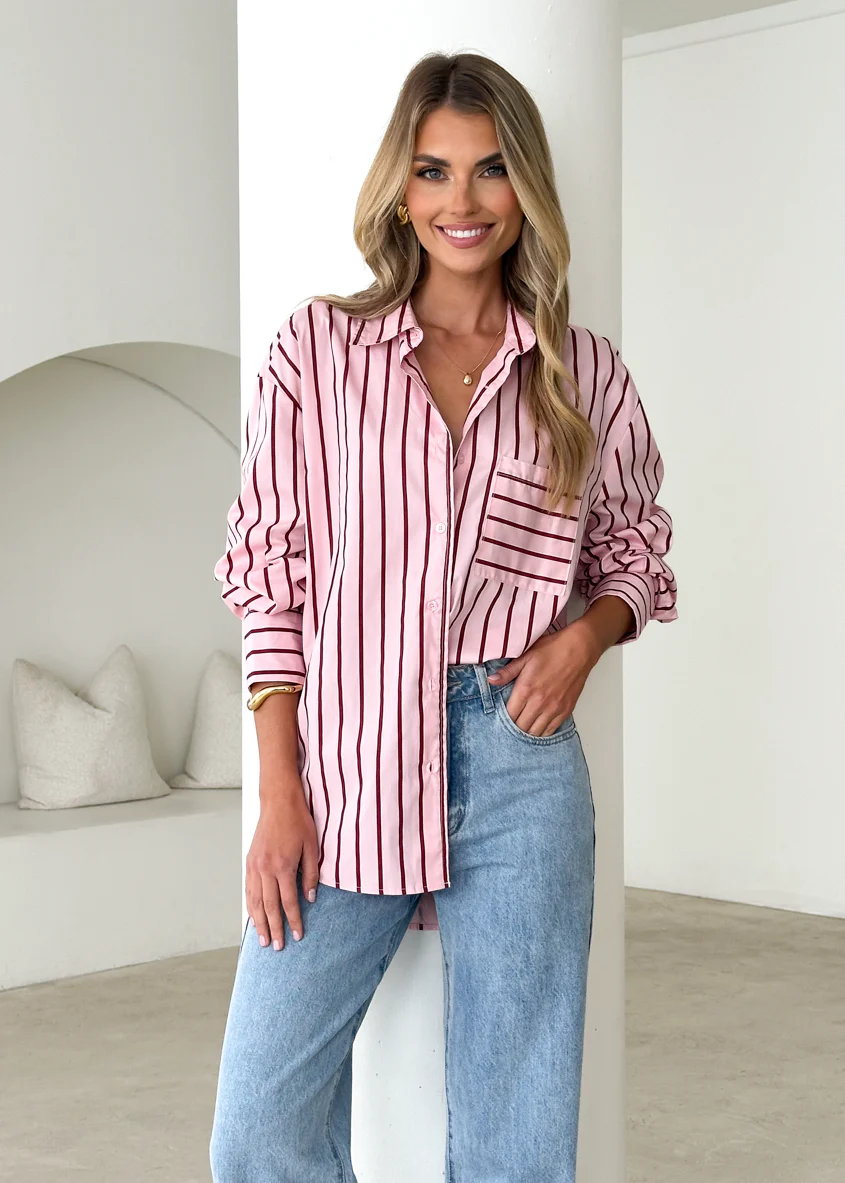 Poppy Shirt - Pink Stripe - Honorern