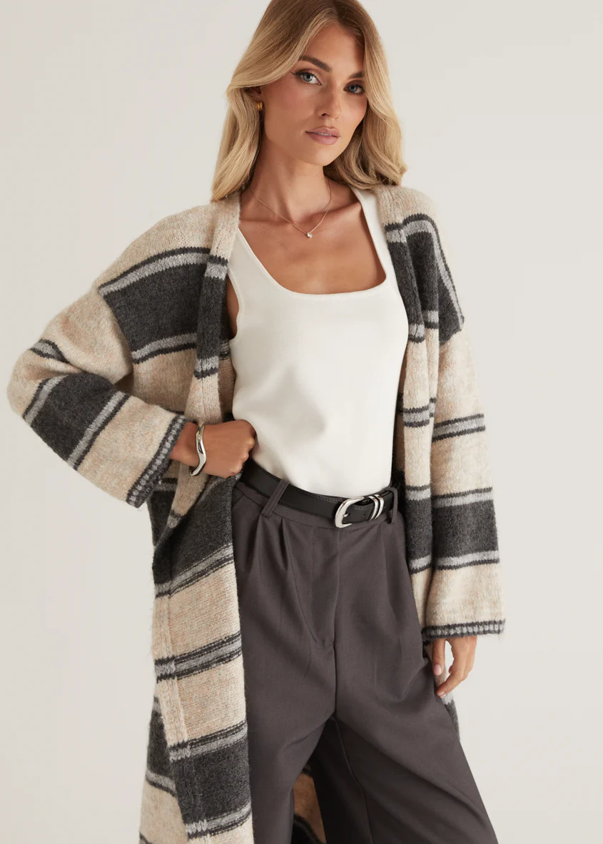Yourta Cardigan - Black Stripe - Honorern