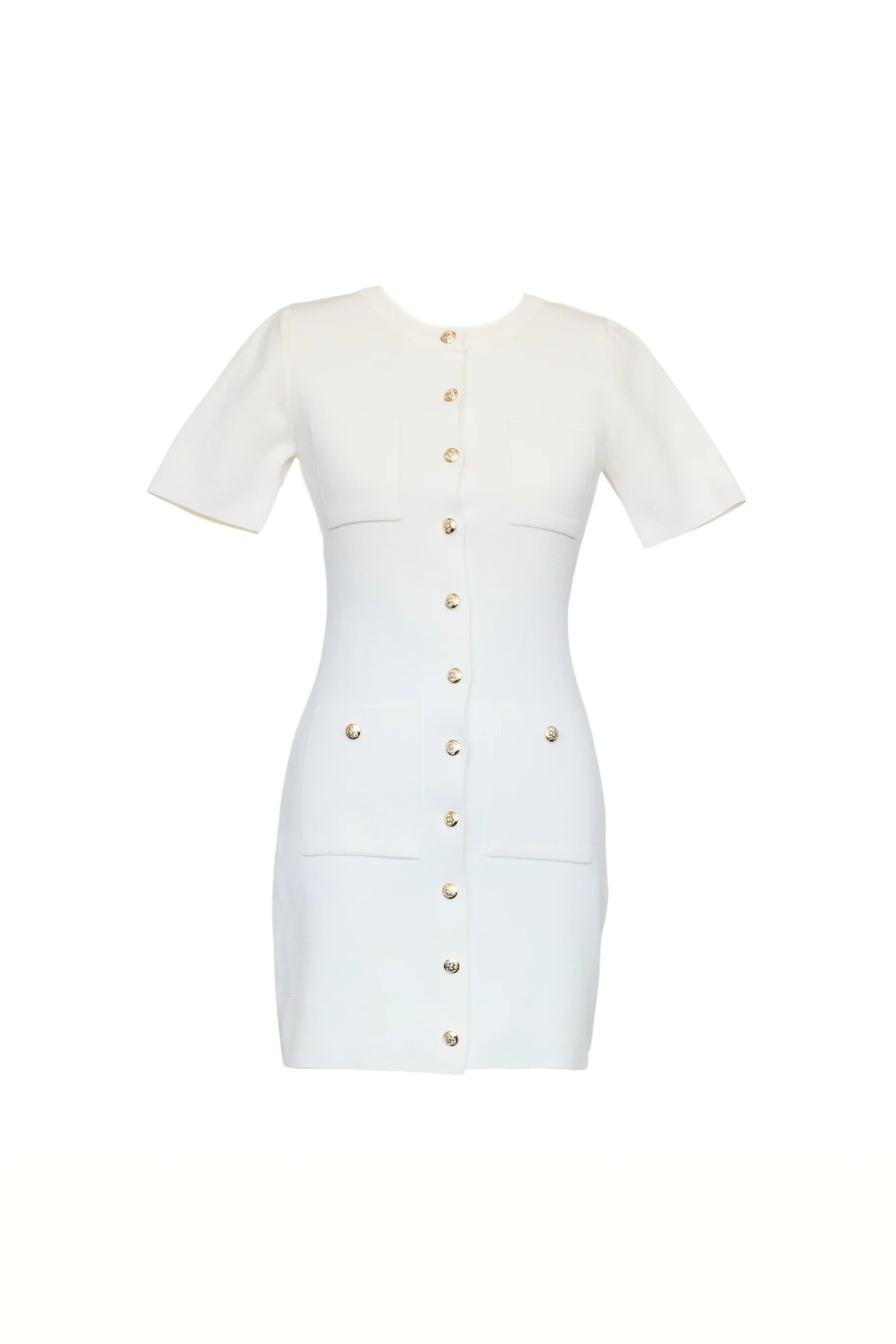 Yale Knit Dress - Off White - Honorern