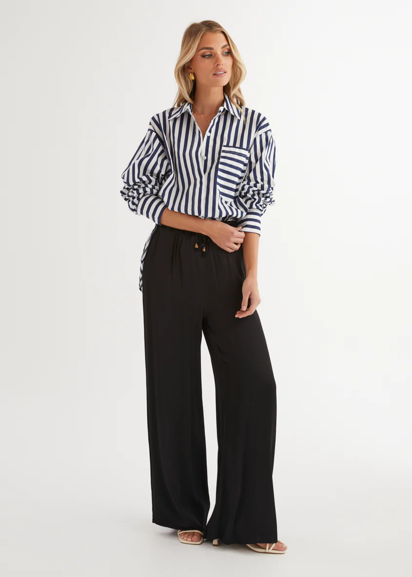 Lola Shirt - Navy Stripe - Honorern