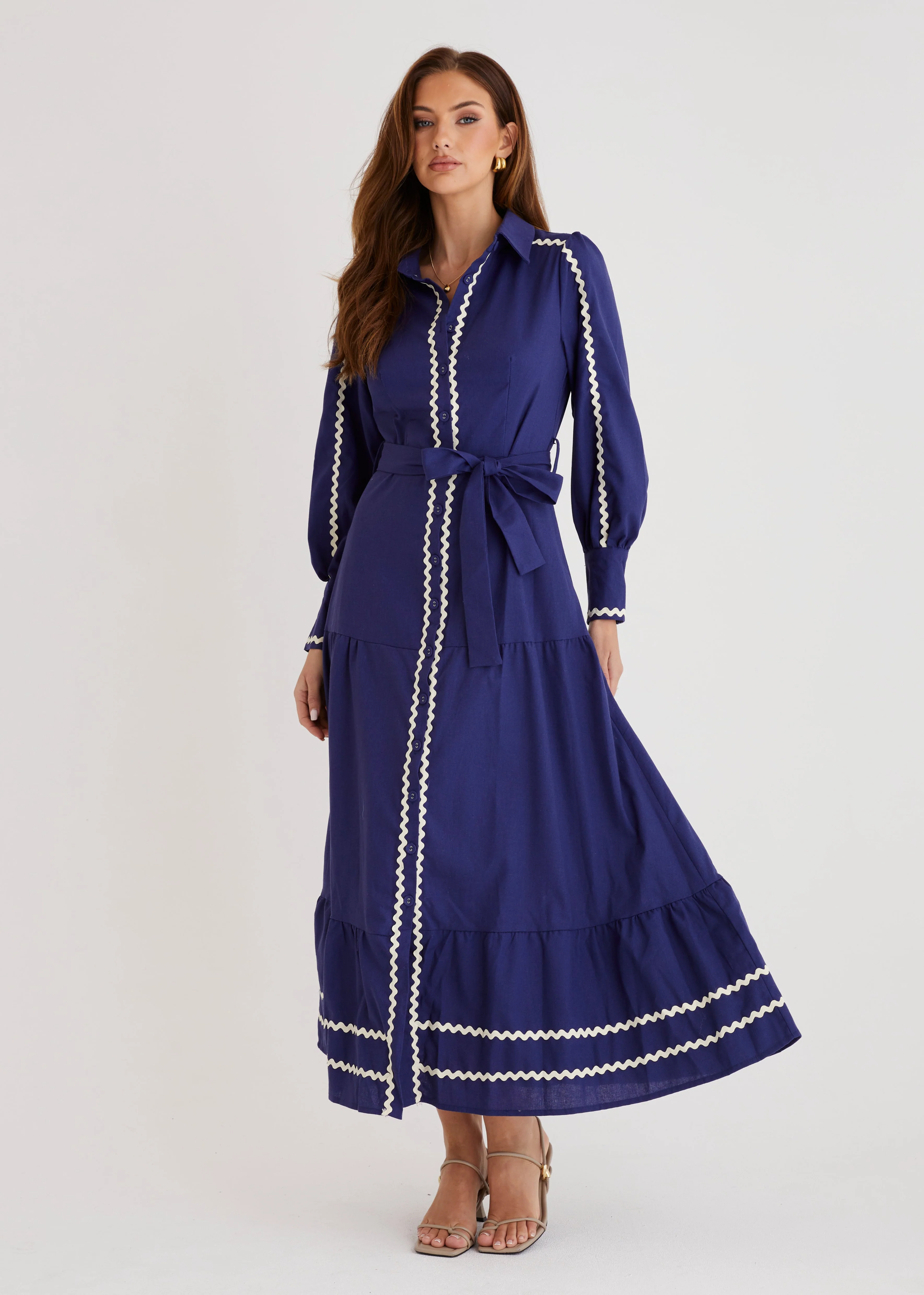 Jordana Maxi Dress - Navy - Honorern