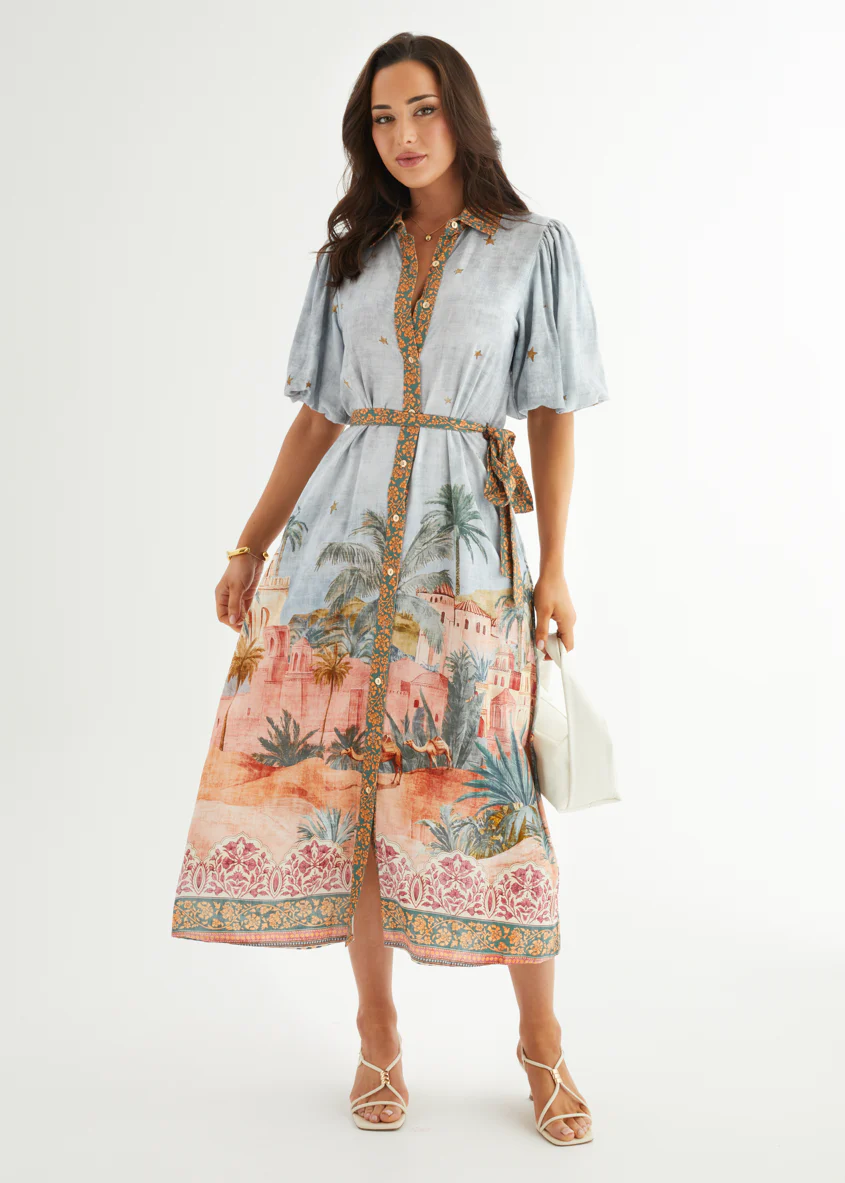 Arabella Maxi Dress - Desert Mirage - Honorern