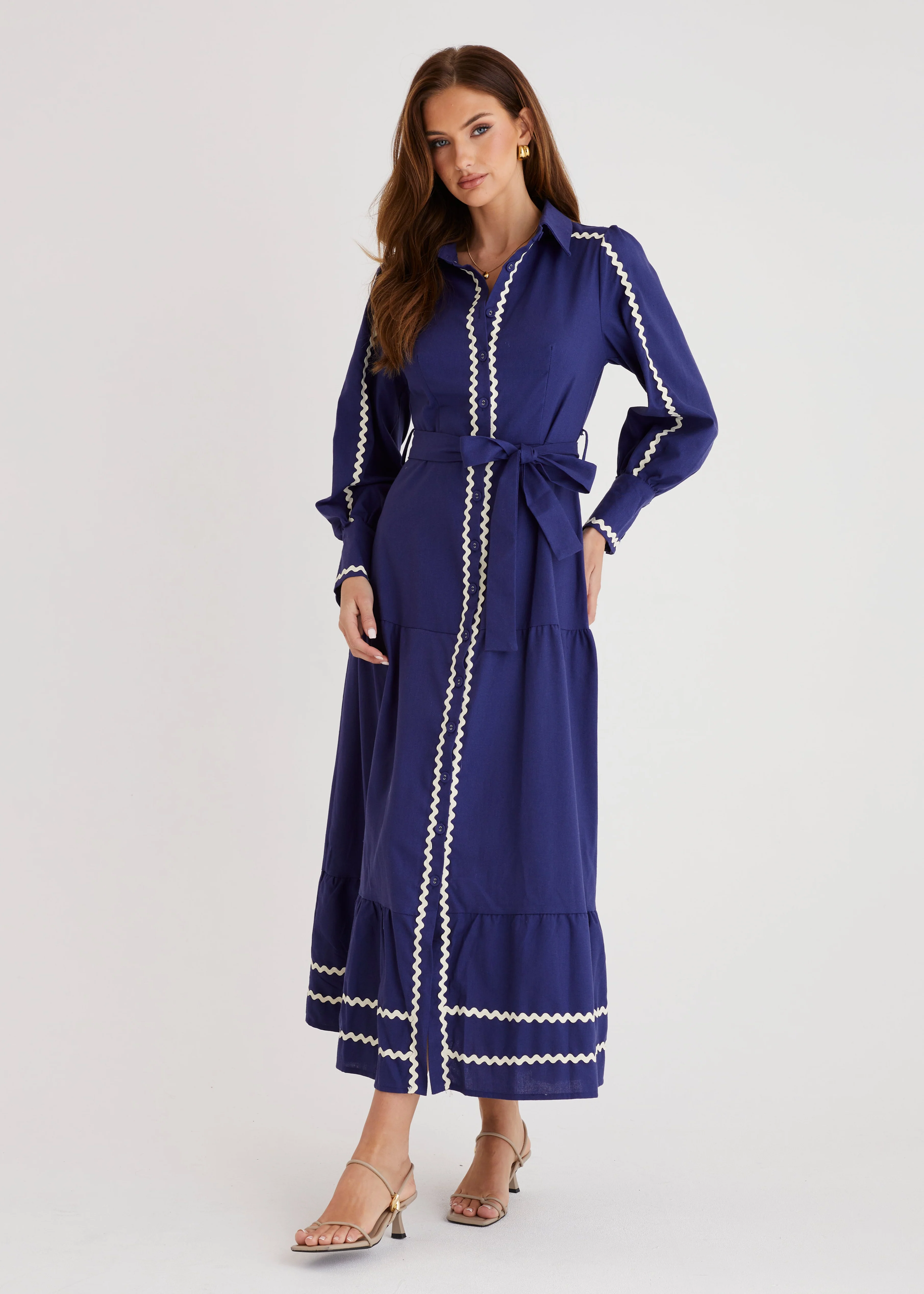 Jordana Maxi Dress - Navy - Honorern