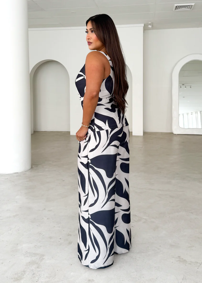 Arrow Pants - Black Abstract - Honorern