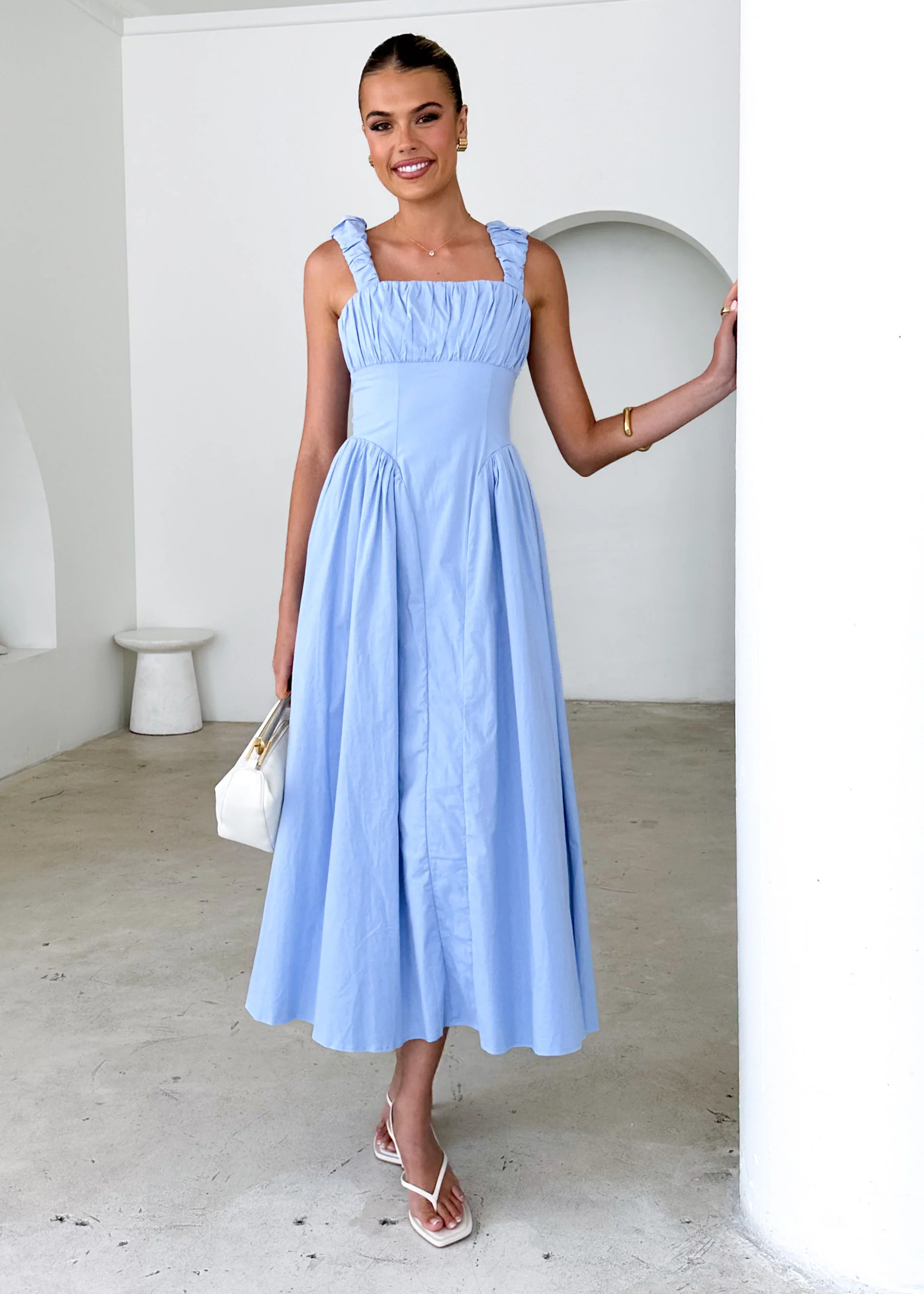 Catania Maxi Dress - Blue - Honorern