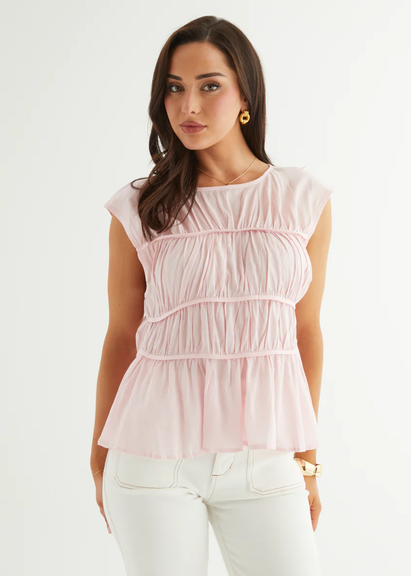 Evangelia Top - Pink - Honorern