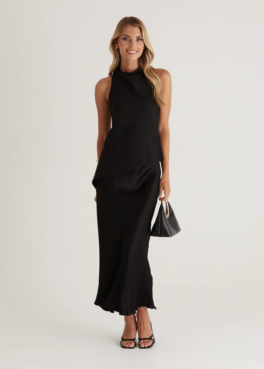 Vera Maxi Skirt - Black - Honorern