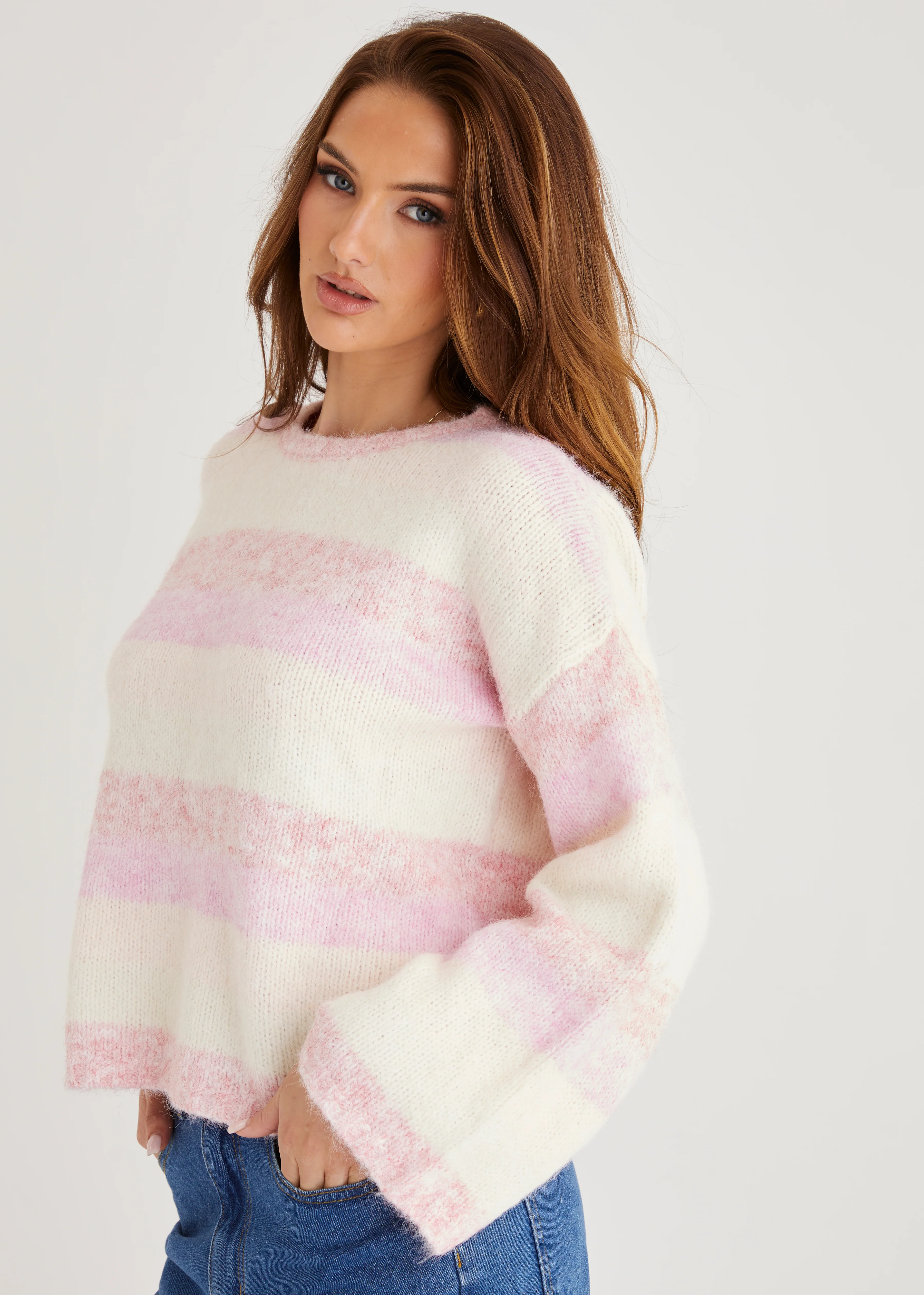 Sundae Sweater - Pink Stripe - Honorern