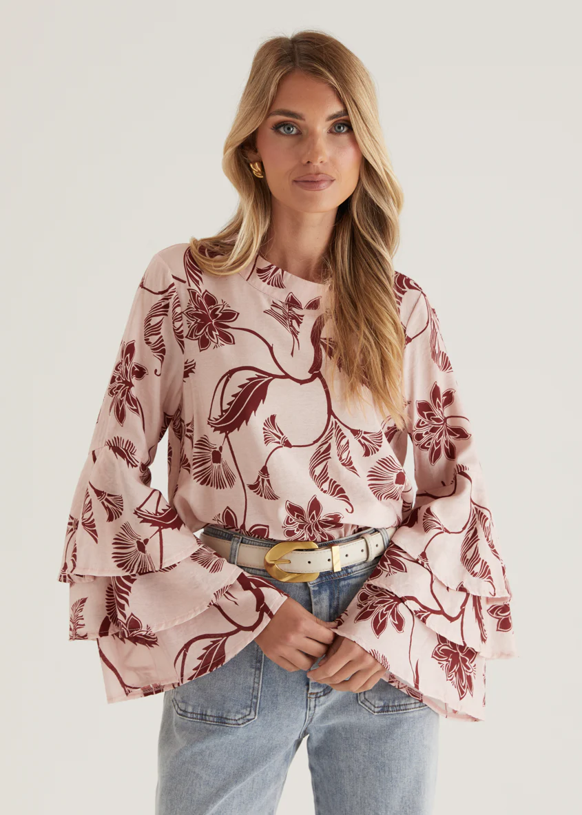 Melissa Blouse - Blush Floral - Honorern