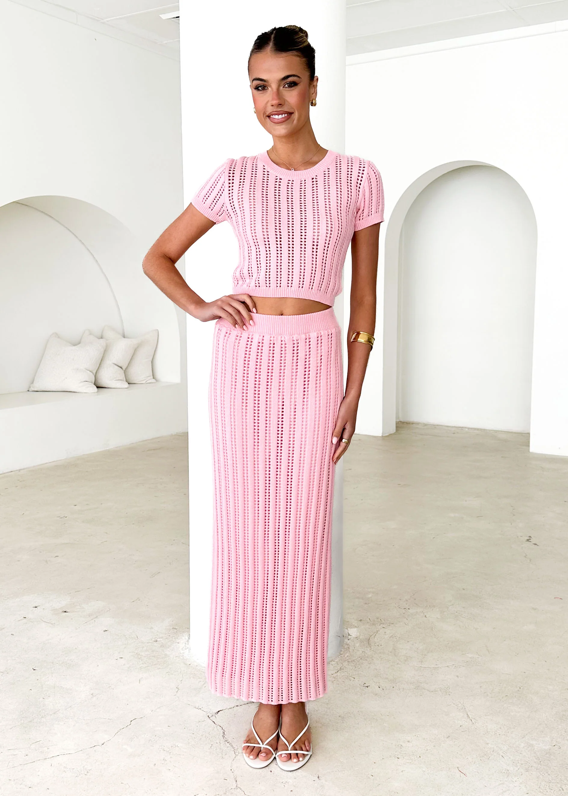 Kalia Crochet Set - Pink - Honorern