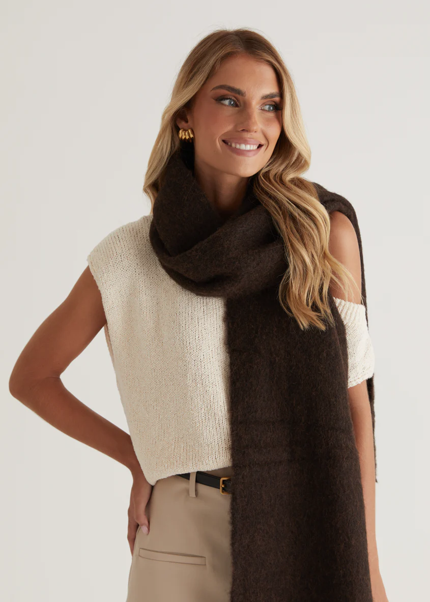 Charli Scarf - Dark Choc - Honorern