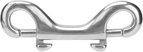 Estink Moschettone a Doppia estremità, 77mm Moschettone a Doppio estremità Acciaio Inox 316, Bullone Gancio a Scatto per Rigging Marino, Cinture - Honorern