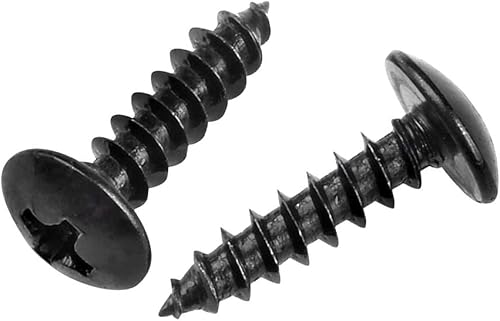 Viti Autofilettanti In Legno - Acciaio Al Carbonio Viti A Croce A Testa Tonda Testa di Fungo Nero M4 M5 - Honorern