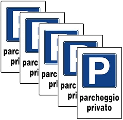 CARTELLO SEGNALETICO in PVC “PARCHEGGIO PRIVATO”- Misure: 30x20-1 Pz - Honorern