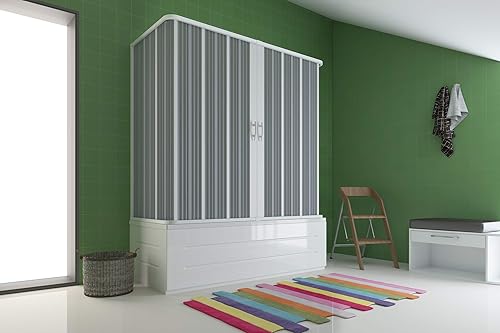 Forte Flex Box Vasca Soffietto 3 Lati 70 X 170 X 70 Riducibile, Bianco - Honorern