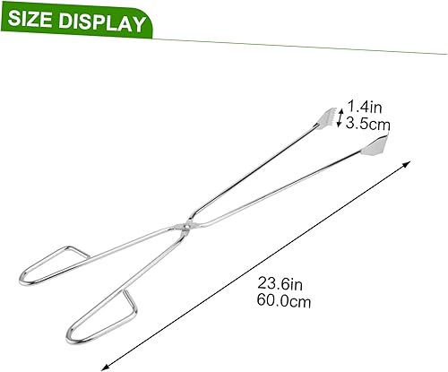 Pinza per spazzatura in acciaio inox Scissor Tongs per raccolta rifiuti e Bbq Pratico strumento di raccolta per attività all'aperto e cura del giardino - Honorern