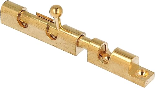 RS01202 - Catenaccio a cannone con contropiastra, ottone lucido, 100 mm. - Honorern