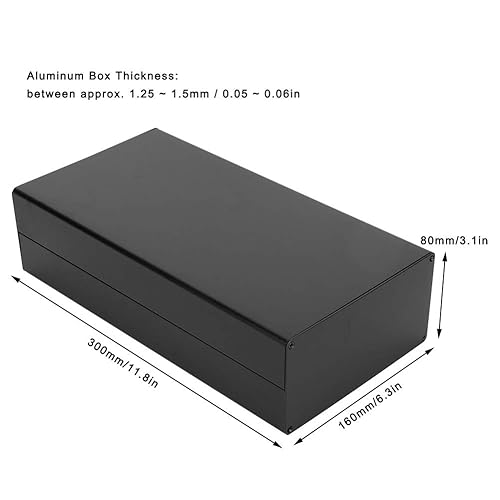 Scatola di Giunzione Esterna in Alluminio, 80 X 160 X 300mm Impermeabile IP65 Connettori Scatola di Derivazione Impermeabile Rettangolare Elettrica Universale per Esterno o Interno - Honorern
