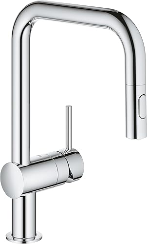 Grohe Miscelatore Monocomando per Lavello, Grigio (Super Steel), Bocca U 32322DC2 - Honorern