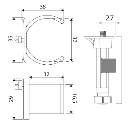 Pinze per gambe, clip di fissaggio battiscopa ganci per battiscopa (24) - Honorern