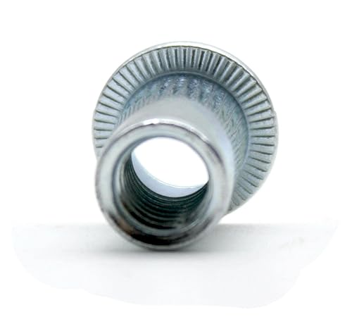 DOJA Industrial | Rivetti Filettati Acciaio Galvanizzato | M6 | 50 Pezzi | Dadi per Rivettatrice con Inserti Filettato | Set Dadi Attrezzatura Officina per Fissare Tubi Innocenti, Metallo e Alluminio - Honorern