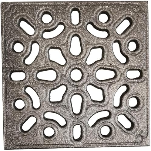Lunaway - Griglia di ventilazione decorata in ghisa per camino e stufa | Spessore perimetrale 1,5 cm | Spessore centrale 1 cm | Dimensioni 25 x 25 cm - Honorern