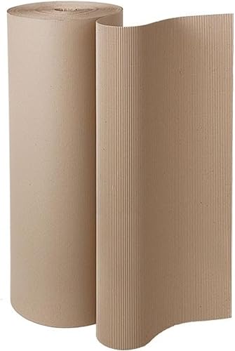 EffeDecor Cartone Ondulato Rotolo per Pavimento Avana Mono onda Copripavimenti Ecologico Carta Riciclata Ideale per Uso Interno H 100 cm (Avana, Lunghezza 16MT) - Honorern