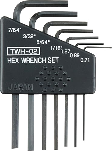 ENGINEER 7 piece mini sized imperial (inches) ALLEN KEY set, including sizes 0.05 1/16 5/64' 3/32' 7/64' (small hex wrenches) twh-02 - Honorern