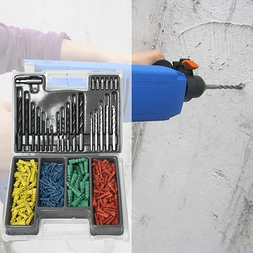 Set di 300 punte da trapano da 5-10 mm, pratiche viti di espansione, punte da trapano elicoidali da 2-10 mm, strumenti per la lavorazione del legno per progetti domestici, set di 300 punte da trapano - Honorern
