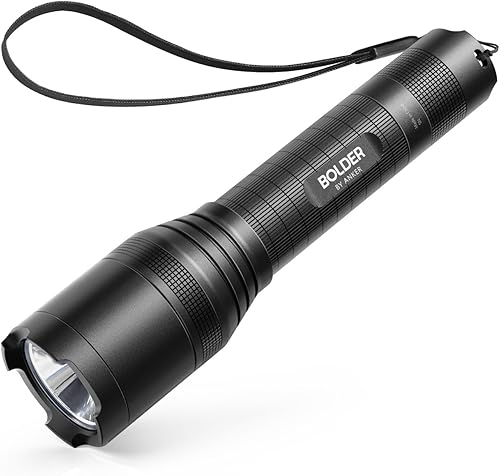 Anker Torcia LED LC90 - Torcia Elettrica Tascabile LED con LED CREE Super Luminosi 900 Lumen, Resistente all'Acqua IP65, Ricaricabile e con Zoom - 5 Tipi di Luminosità, Batteria Tipo 18650 Inclusa - Honorern