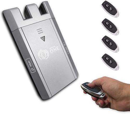 RLK4S - Serratura di sicurezza invisibile con 4 telecomandi, 3 V, colore: argento - Honorern