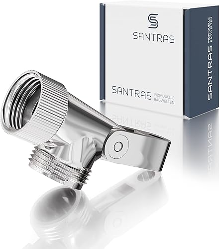 Giunto in metallo di alta qualità (versione pesante) da 1/2 pollici per il collegamento di tubo doccia e doccetta – Supporto per soffione con snodo regolabile per soffione doccia - Honorern