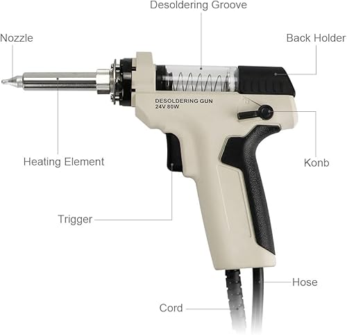 ANESTY - Serie ZD-915, Stazione di saldatura/dissaldante per pompa a vuoto Iron Gun, 230 V, 140 W, professionale - Honorern